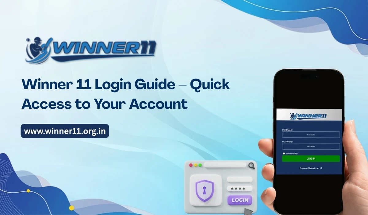 Winner11 login screen on mobile